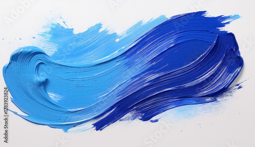 stroke blue paint brush