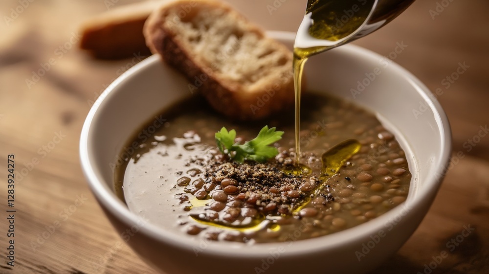 Lentil Soup with Olive Oil Drizzle: A Hearty and Flavorful Dish Lentil Soup with Olive Oil Drizzle: A Hearty and Flavorful Dish