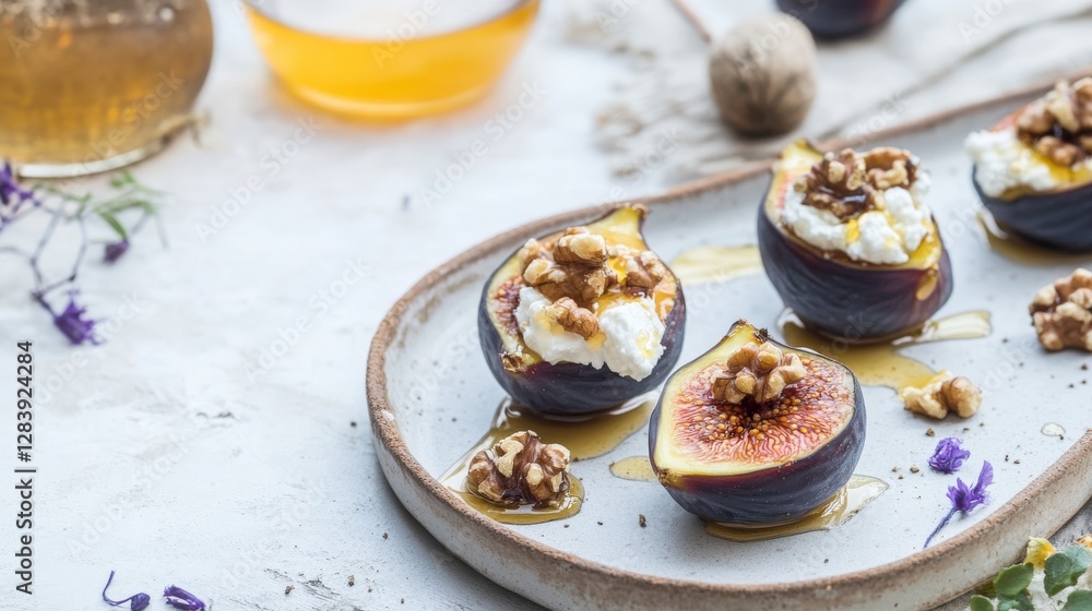 Honey-Drizzled Figs Stuffed with Goat Cheese and Walnuts: A Culinary Delight Honey-Drizzled Figs Stuffed with Goat Cheese and Walnuts: A Culinary Delight