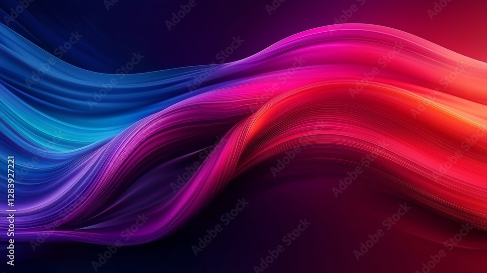 Iridescent gradient backdrop featuring striking curved designs Iridescent gradient backdrop featuring striking curved designs