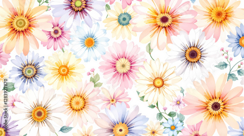 Botanical frame featuring wildflowers and daisies. Vector flat minimalistic isolated illustration.	