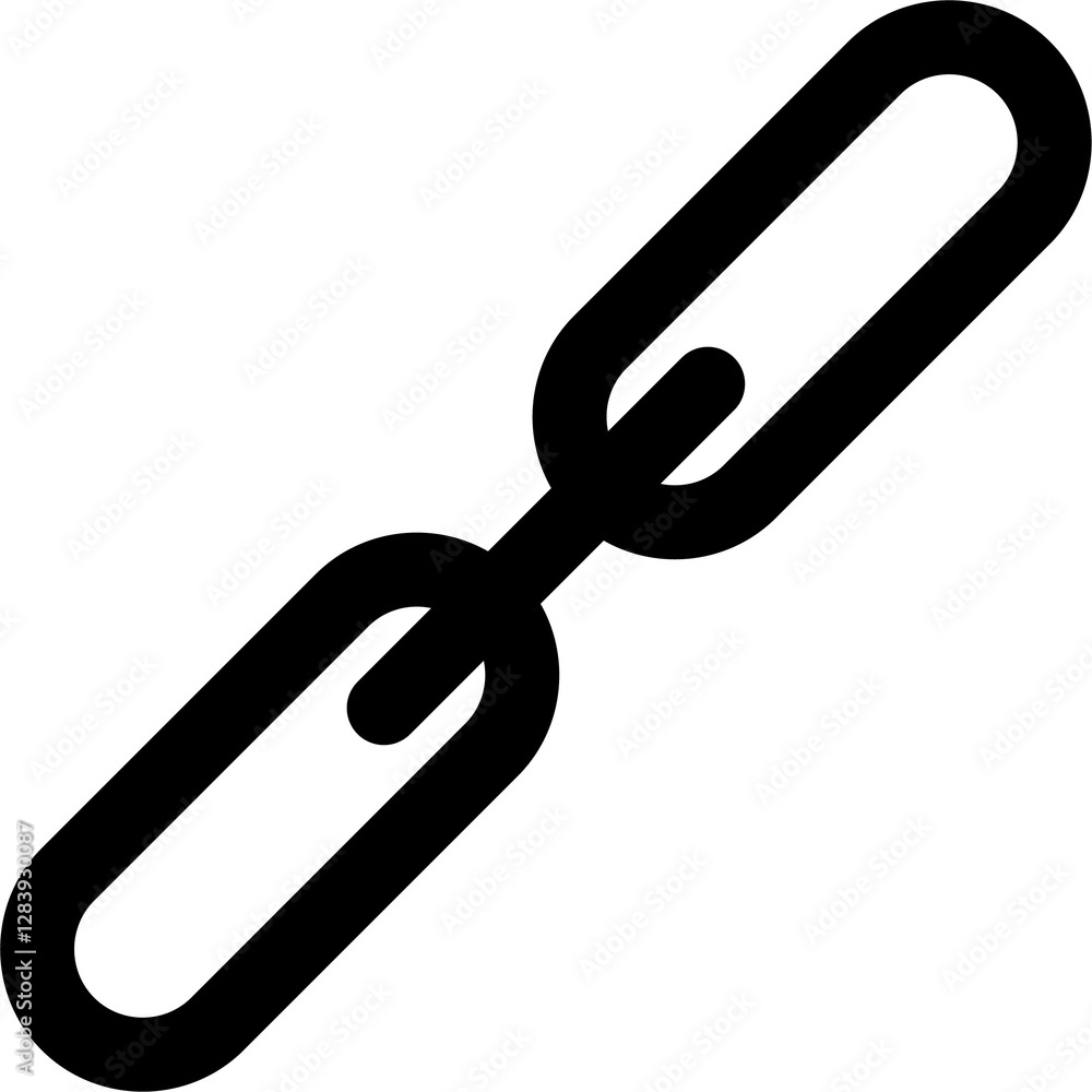 Chain icon with flat style. Isolated vector chain icon image, simple style. Chain icon with flat style. Isolated vector chain icon image, simple style.