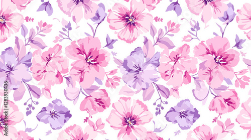 Wallpaper Mural Watercolor pink floral background for wedding, invitation, and greeting card with copy space text, Pions Watercolor	 Torontodigital.ca
