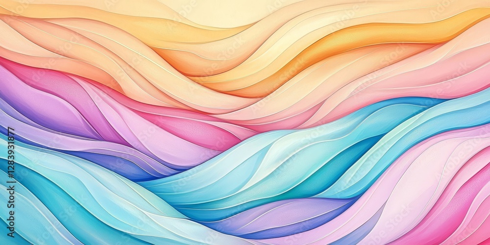 Whimsical Sky Clouds in Summer Palette Whimsical Sky Clouds in Summer Palette