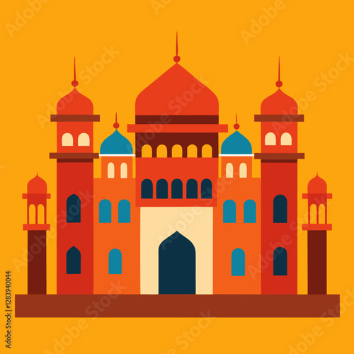 Wallpaper Mural taj mahal vector illustration Torontodigital.ca