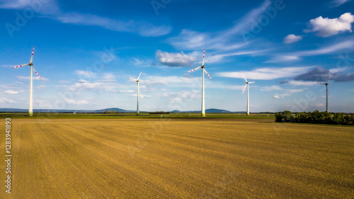 Wallpaper Mural Wind Farm With Wind Turbines In Agricultural Landscape in Austria Torontodigital.ca