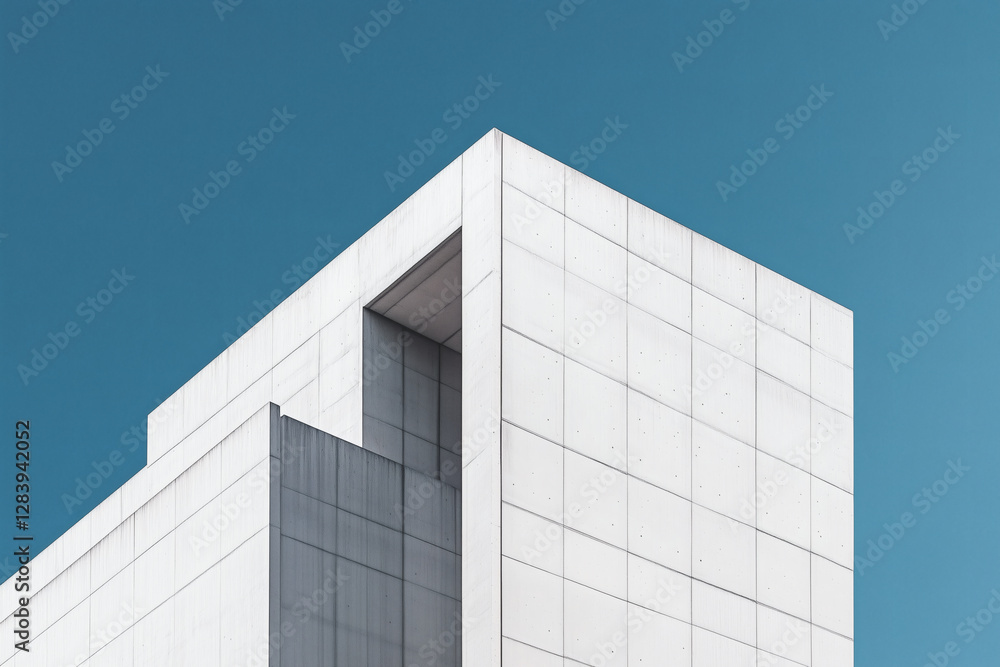 Geometric Building Against Blue Sky Geometric Building Against Blue Sky