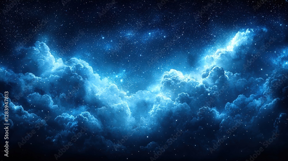 Fototapeta premium Expansive night sky filled with dazzling stars creating a stunning celestial view of wonder