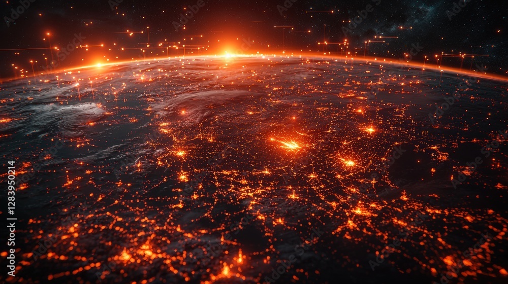 Stunning view of earth from space showcasing the planet's unique features and natural beauty Stunning view of earth from space showcasing the planet's unique features and natural beauty