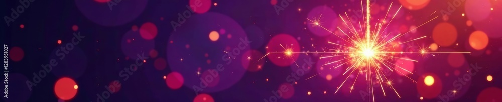 Vibrant fire sparkler on purple background with copy-space, purple background, sparklers Vibrant fire sparkler on purple background with copy-space, purple background, sparklers