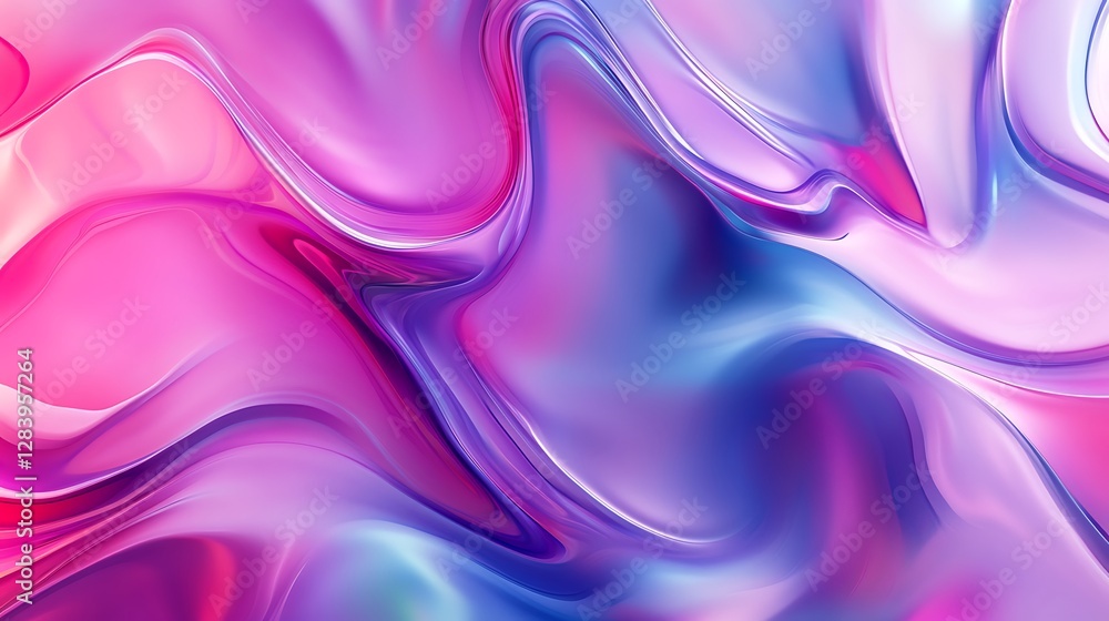 Fototapeta premium A beautiful abstract illustration showcasing swirling and flowing vibrant colors smoothly