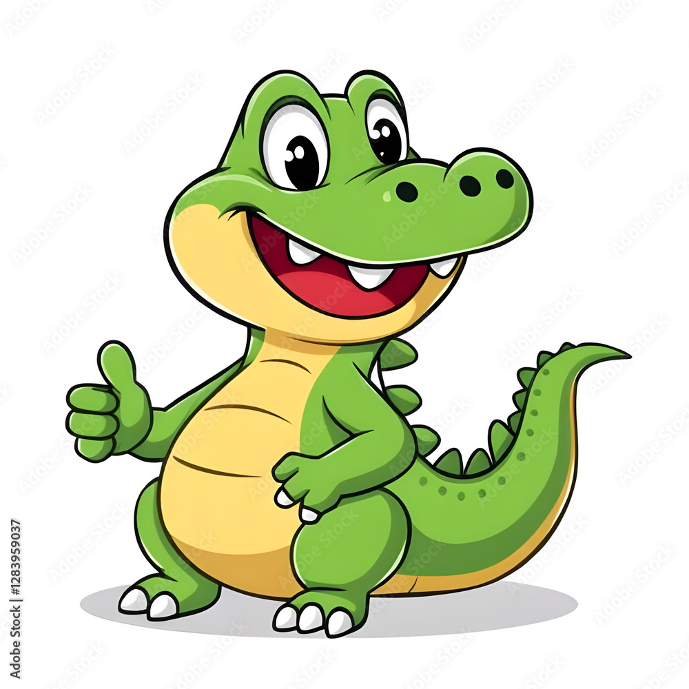 Fototapeta premium cartoon crocodile