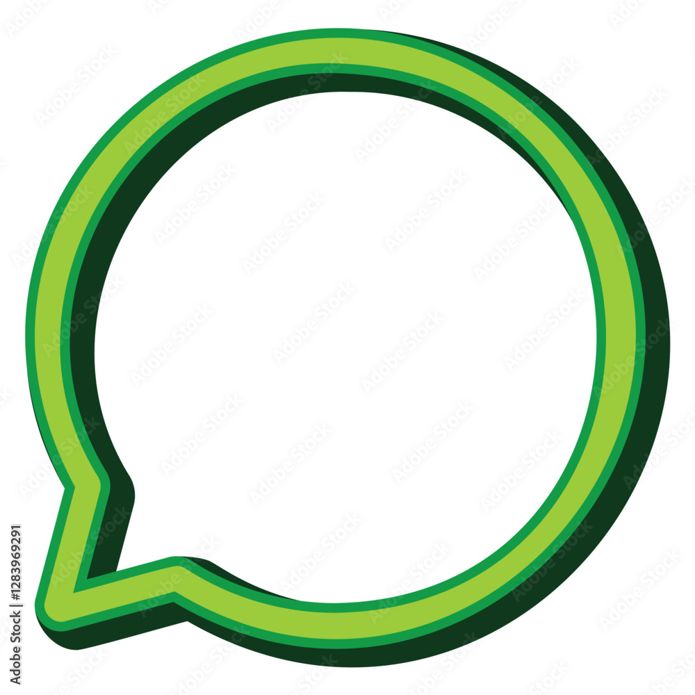 Green Speech Bubble Icon Green Speech Bubble Icon