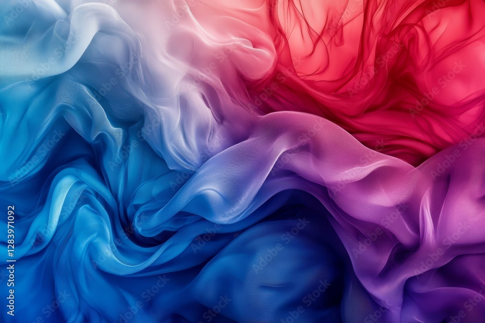 Fototapeta premium Serene Waves and Glowing Folds in Aqua Mix