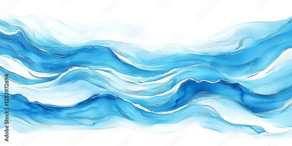 Abstract watercolor design featuring elegant marble waves. Abstract watercolor design featuring elegant marble waves.