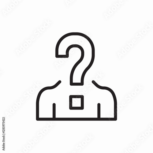 person question mark icon vector sign