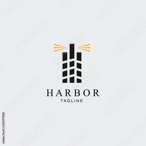 lighthouse logo vector illustration design