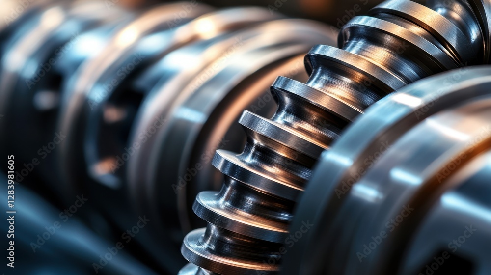 A close-up of steel cutting tools with precision sharp edges A close-up of steel cutting tools with precision sharp edges