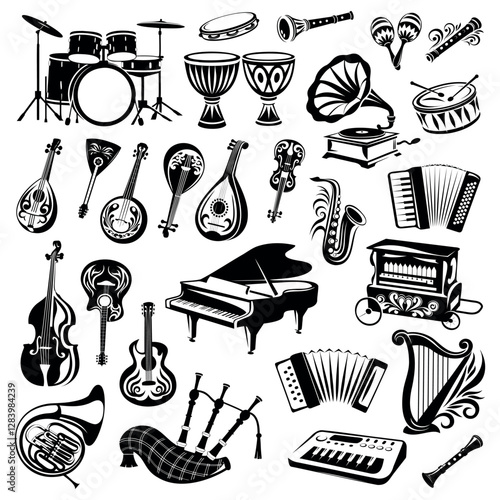 
musical instrument icons