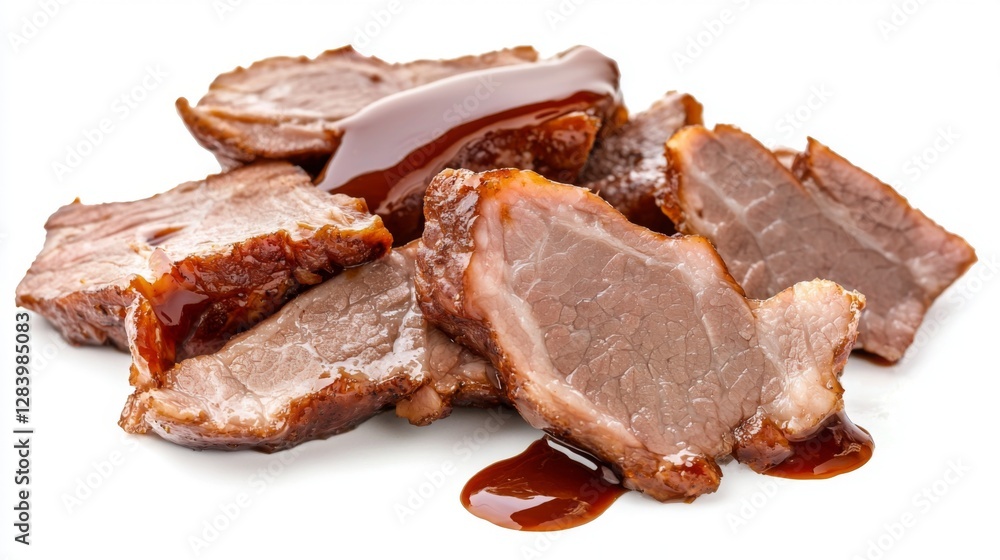 Artisanal pork slices in a waterfall arrangement, with sauce dripping down, no background --chaos 20 --ar 16:9 --quality 2 --v 6.1 Job ID: 014fd095-ac63-43e4-932d-d8bfdb2f83b8 Artisanal pork slices in a waterfall arrangement, with sauce dripping down, no background --chaos 20 --ar 16:9 --quality 2 --v 6.1 Job ID: 014fd095-ac63-43e4-932d-d8bfdb2f83b8
