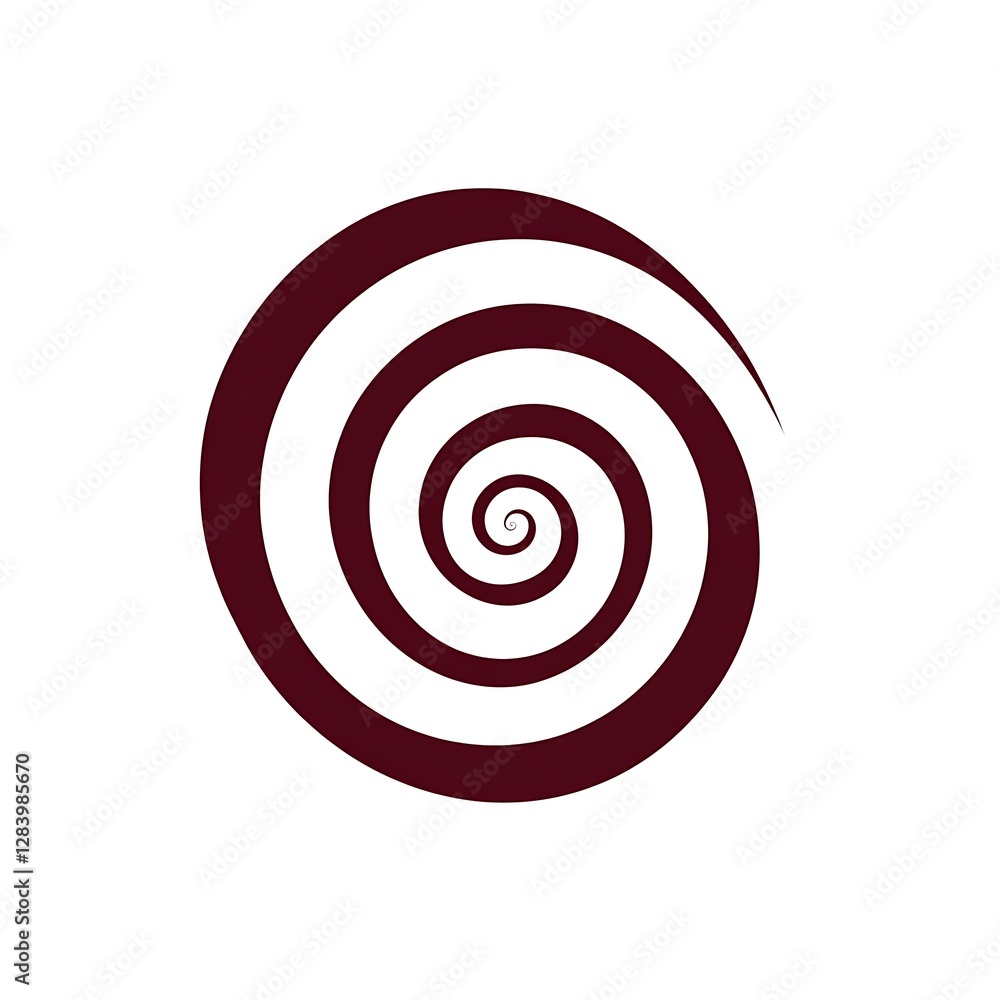 Spiral Logo Design Digital Art Minimalistic Style Dark Maroon Background Creative Concept Spiral Logo Design Digital Art Minimalistic Style Dark Maroon Background Creative Concept