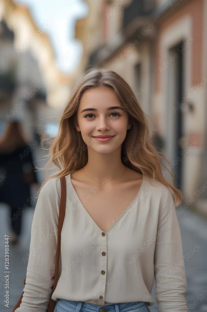 Portrait of a Young European Woman Portrait of a Young European Woman