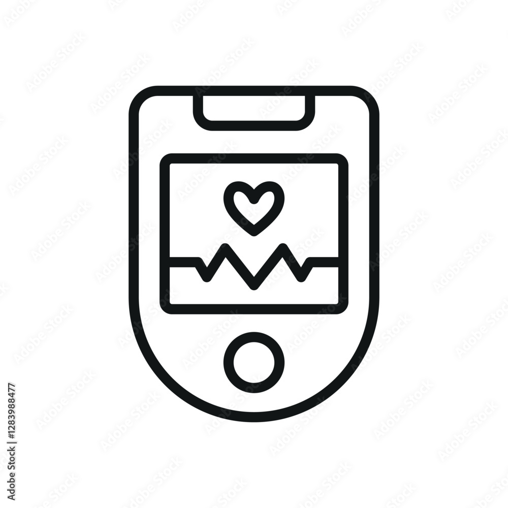 Pulse oximeter icon designed with a modern flair, offering a sleek look for projects Pulse oximeter icon designed with a modern flair, offering a sleek look for projects