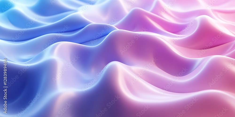 Obraz premium Abstract rippling fabric, pastel gradient