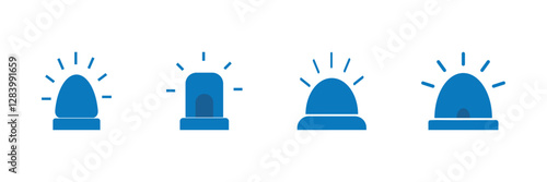 siren alarm icon sign vector