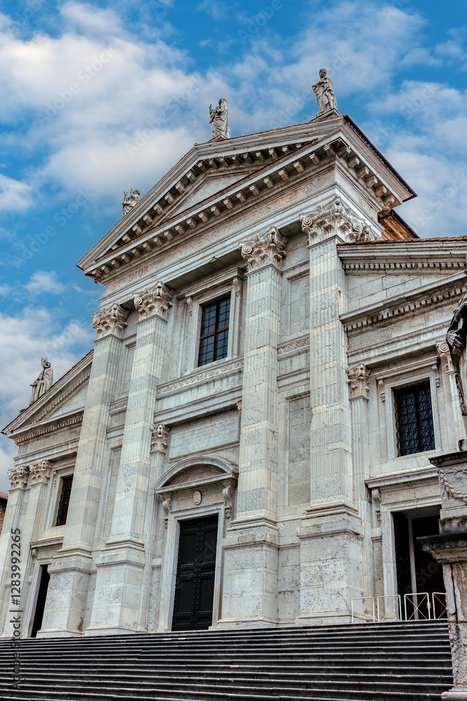 The Cathedral of Urbino is a Catholic cathedral in the city of Urbino, Italy, dedicated to the Assumption of the Blessed Virgin Mary The Cathedral of Urbino is a Catholic cathedral in the city of Urbino, Italy, dedicated to the Assumption of the Blessed Virgin Mary