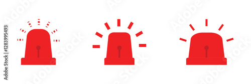 Police Flasher siren car top light icon vector. Warning light icon illustration.