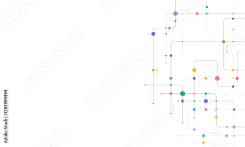 Digital technology background. Concept with technology line. Circuit board background technology