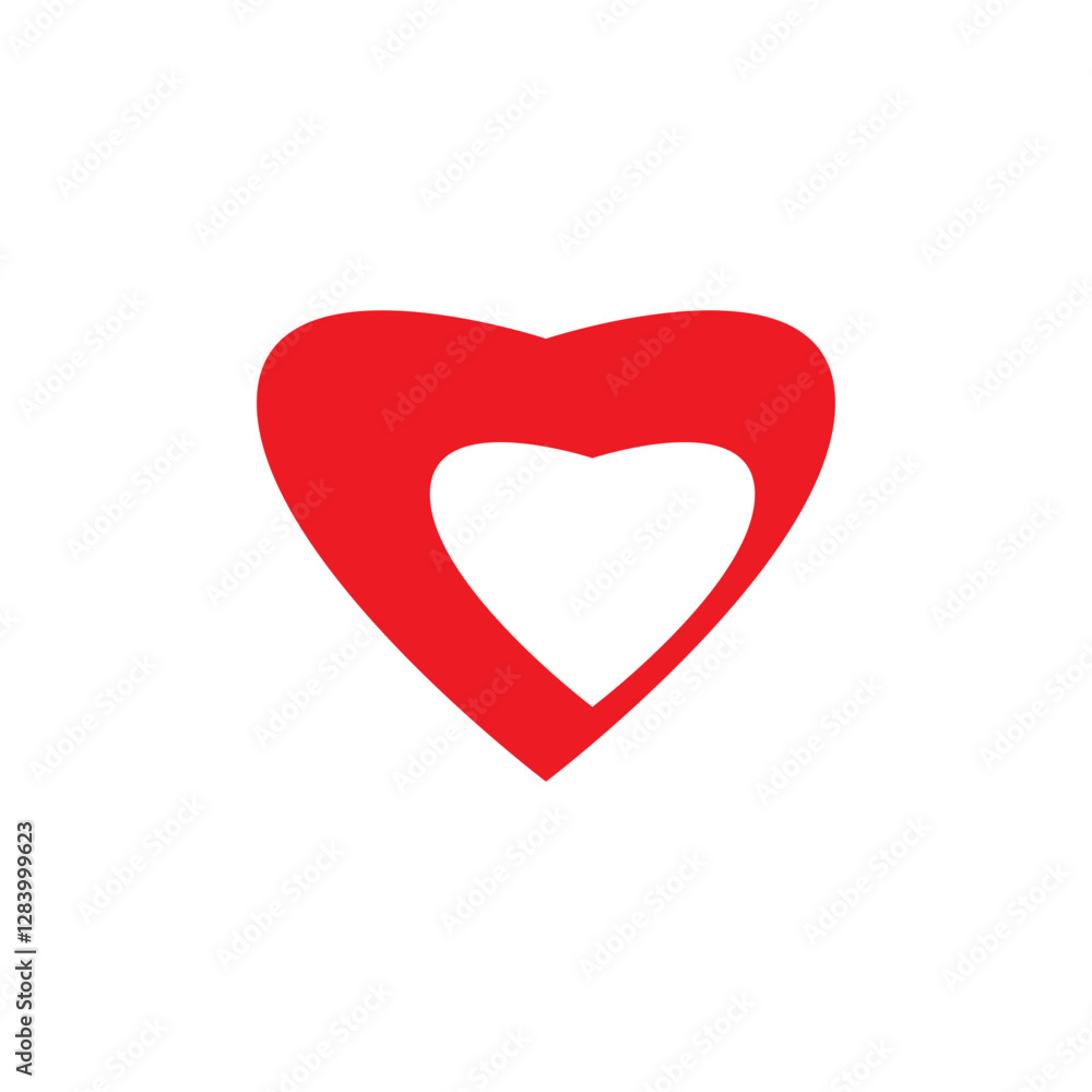red heart on white background red heart on white background