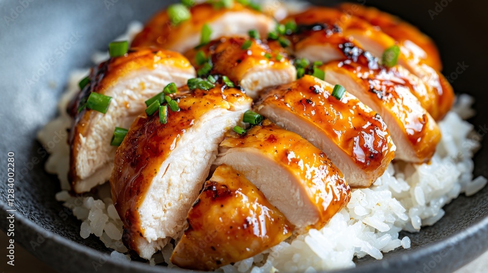 Tender boiled chicken sliced and placed over warm rice, drizzled with a delicious homemade sauce. --chaos 20 --ar 16:9 --quality 2 --v 6.1 Job ID: b368babd-3a94-409e-8268-283dddb1eb78 Tender boiled chicken sliced and placed over warm rice, drizzled with a delicious homemade sauce. --chaos 20 --ar 16:9 --quality 2 --v 6.1 Job ID: b368babd-3a94-409e-8268-283dddb1eb78