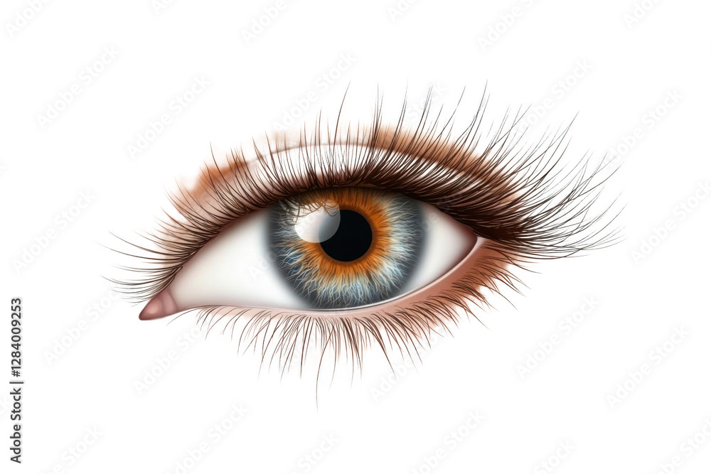 Eye Shows Beauty with Long Lashes and Vision Concept Eye Shows Beauty with Long Lashes and Vision Concept