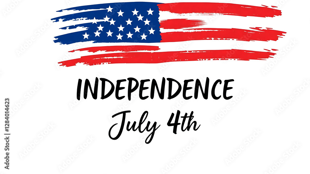 Brushstroke US Flag Design for Independence Day, Independence Day of America, 4th of July, National Independence day, 4th July Brushstroke US Flag Design for Independence Day, Independence Day of America, 4th of July, National Independence day, 4th July