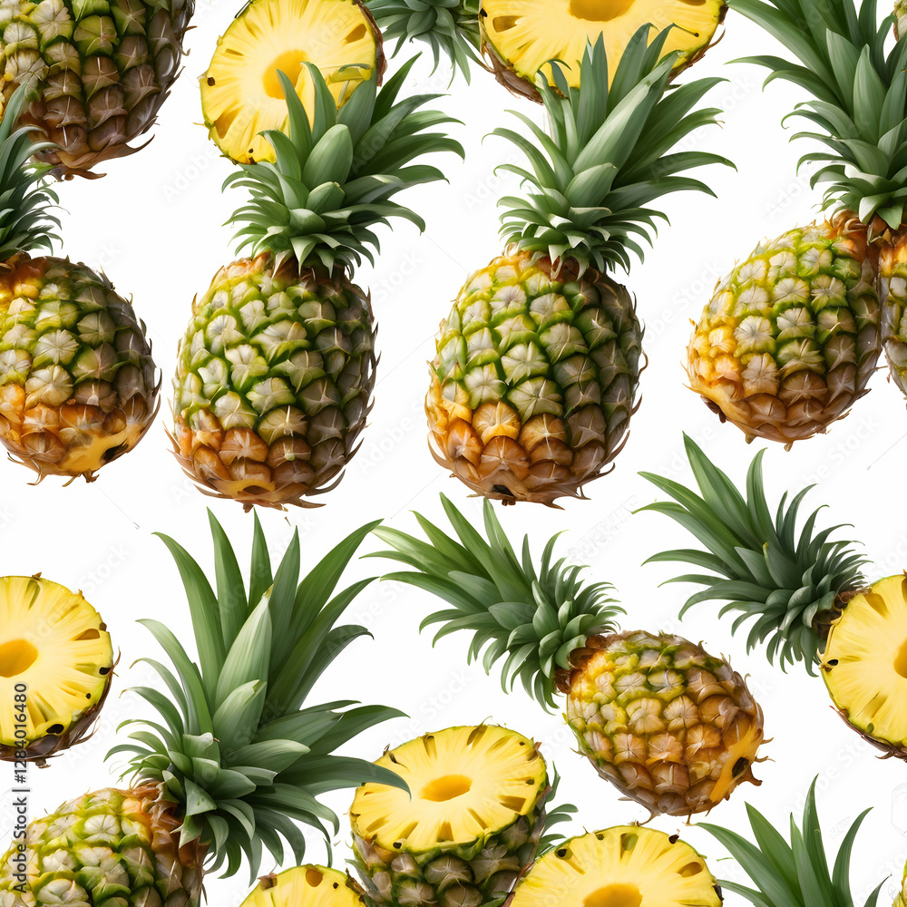 fresh and juicy ripe pineapple fruit isolated on a clean white background fresh and juicy ripe pineapple fruit isolated on a clean white background