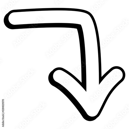 Curved arrow cartoon comic