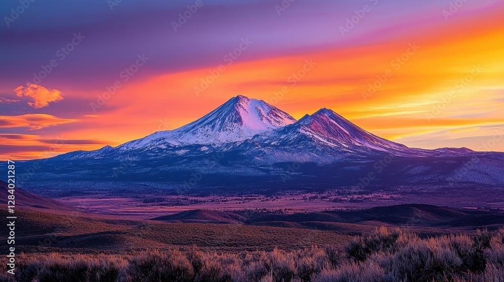 Majestic sunrise over the snow-capped mountains in the Himalayas showcasing vibrant colors and serene valleys Majestic sunrise over the snow-capped mountains in the Himalayas showcasing vibrant colors and serene valleys