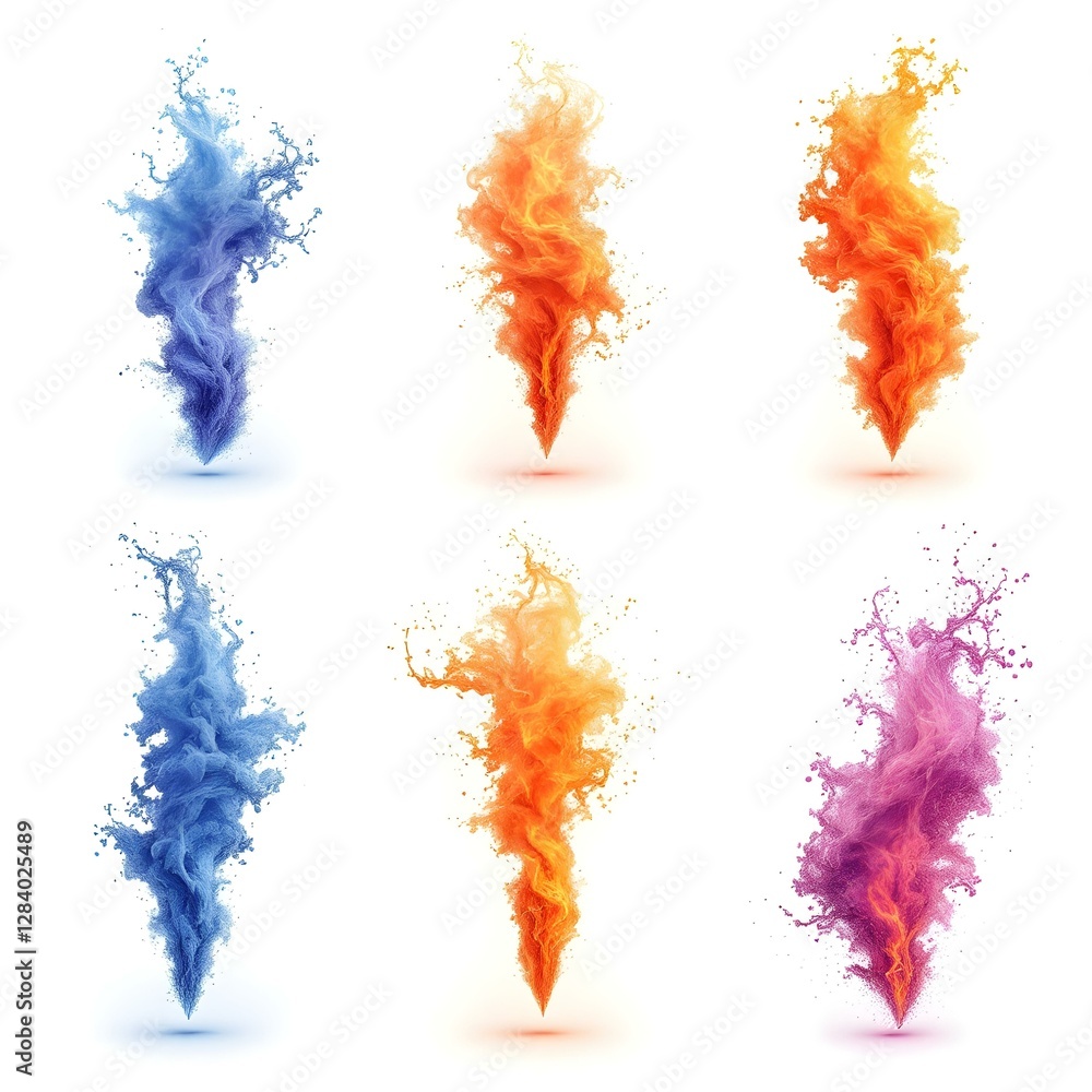 Colorful Smoke and Powder Explosions
