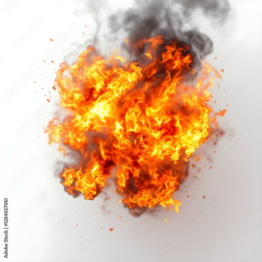 Explosion of Fire and Smoke