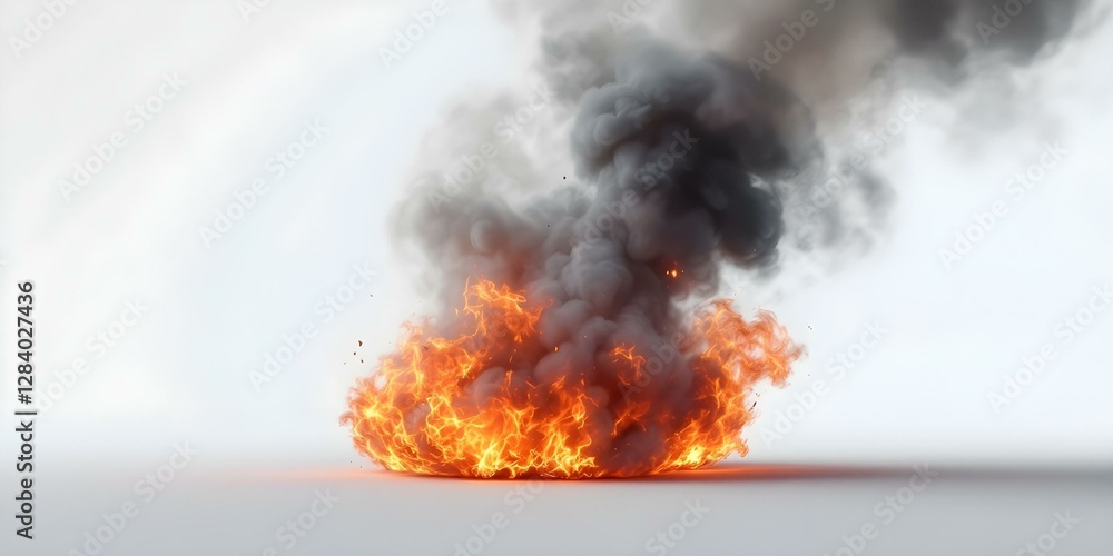 Explosion with Fire and Smoke