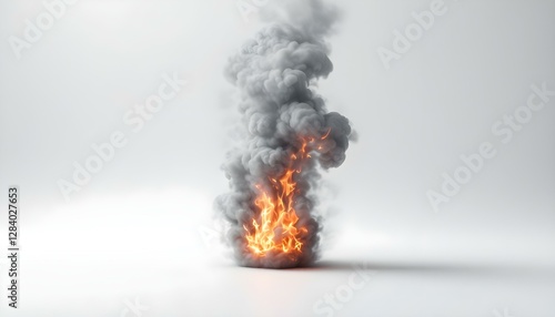 Smoke and Fire: A Dramatic Contrast in White
