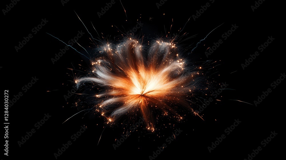 Bright fireworks burst in the night sky, illuminating the darkness with vibrant colors and dazzling sparkles during a festival celebration Bright fireworks burst in the night sky, illuminating the darkness with vibrant colors and dazzling sparkles during a festival celebration
