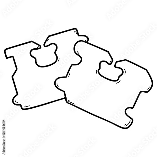 bread clips illustration hand drawn outline vector