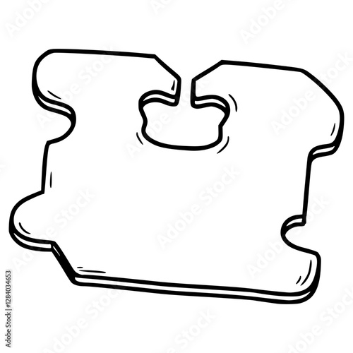 bread clip illustration hand drawn outline vector