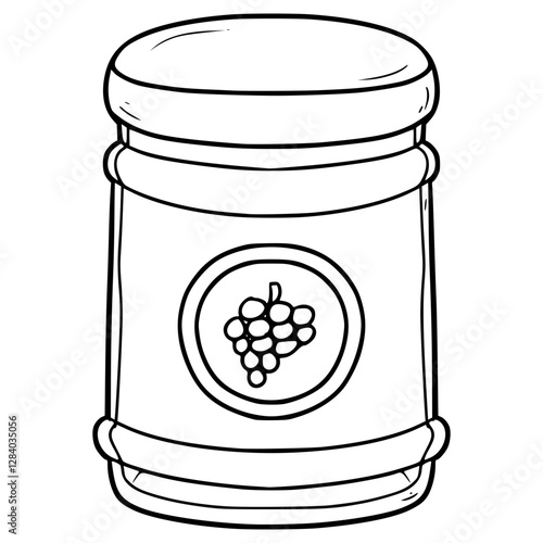 grape jam illustration hand drawn outline vector