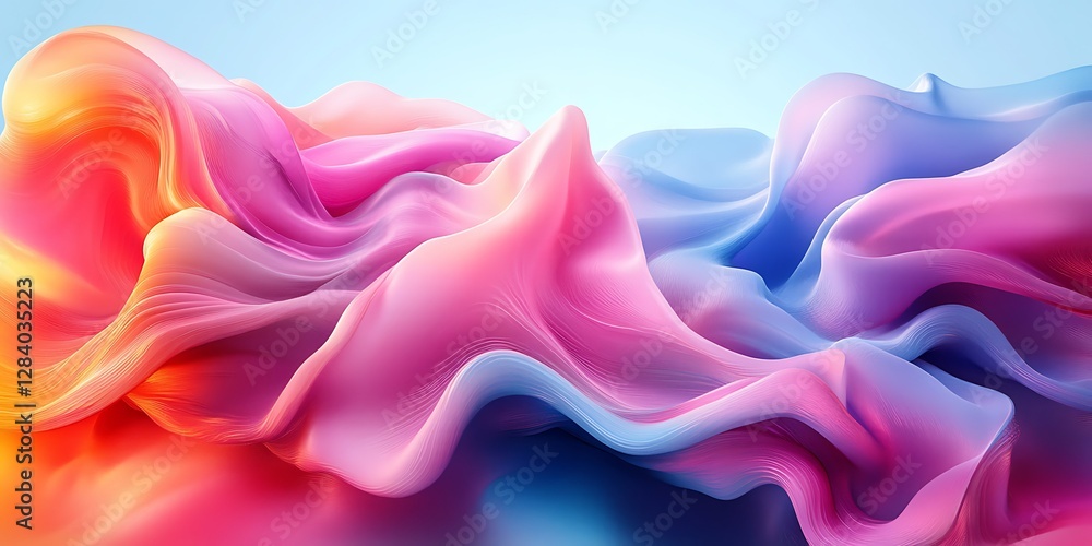 Obraz premium Abstract Colorful Fabric Flowing (6)