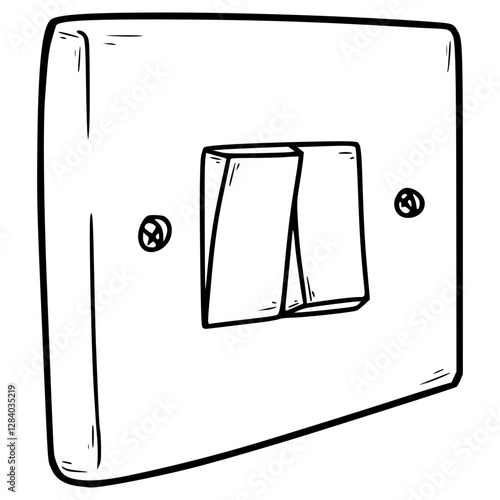 light switch illustration hand drawn outline vector