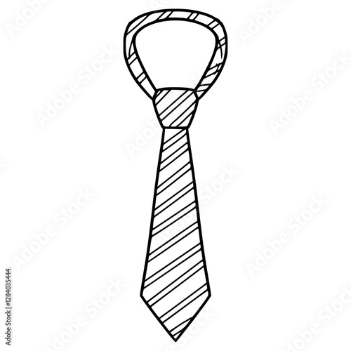 tie illustration hand drawn outline vector